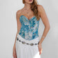 Azure Bloom Corset