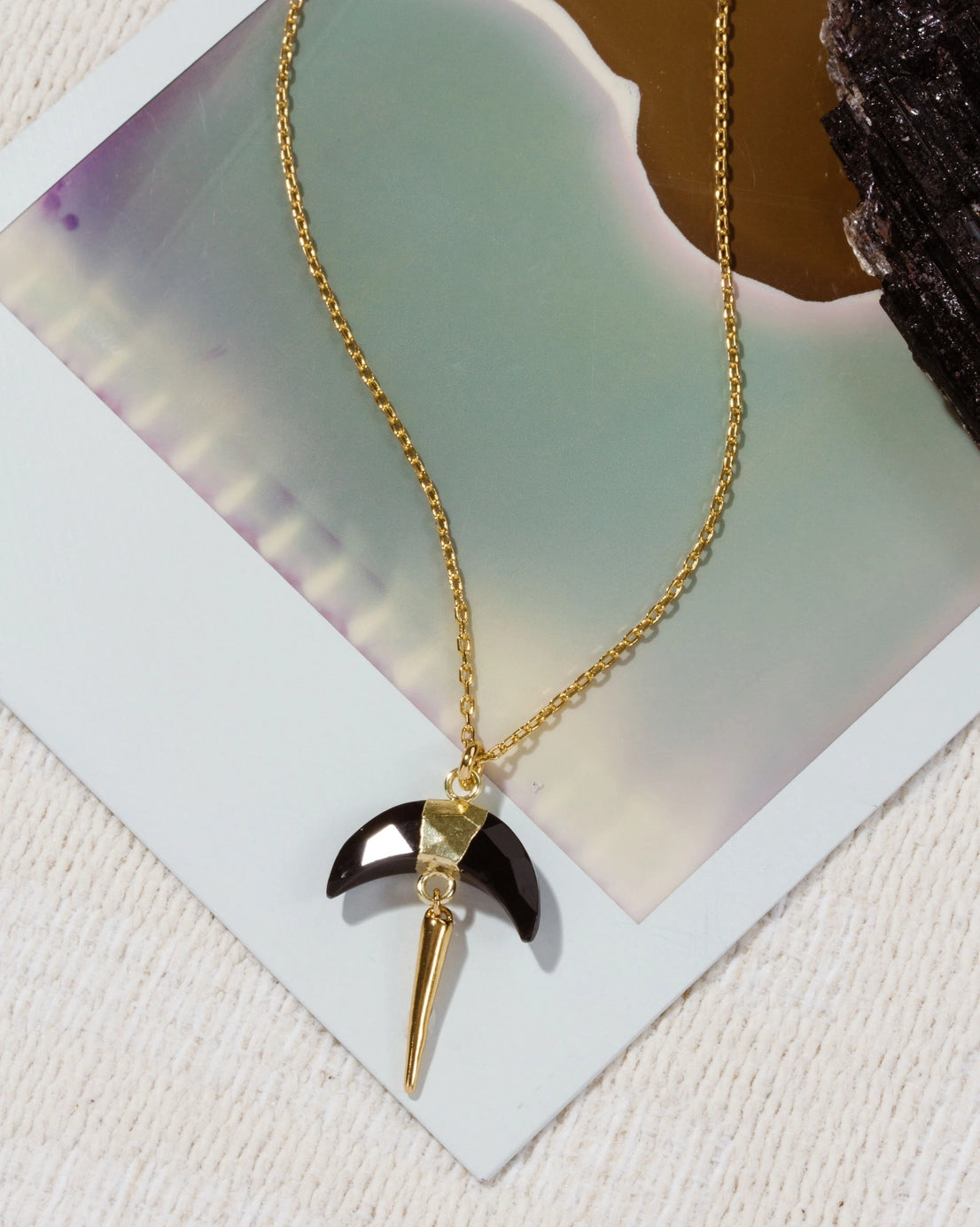 Crescent Onyx Necklace