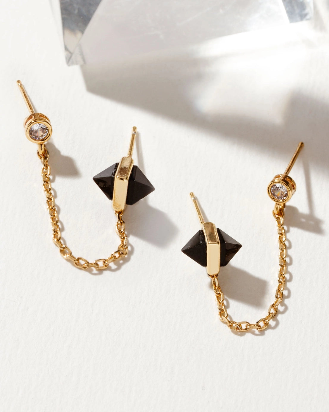 Onyx Double Earrings