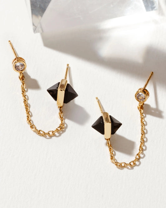 Onyx Double Earrings